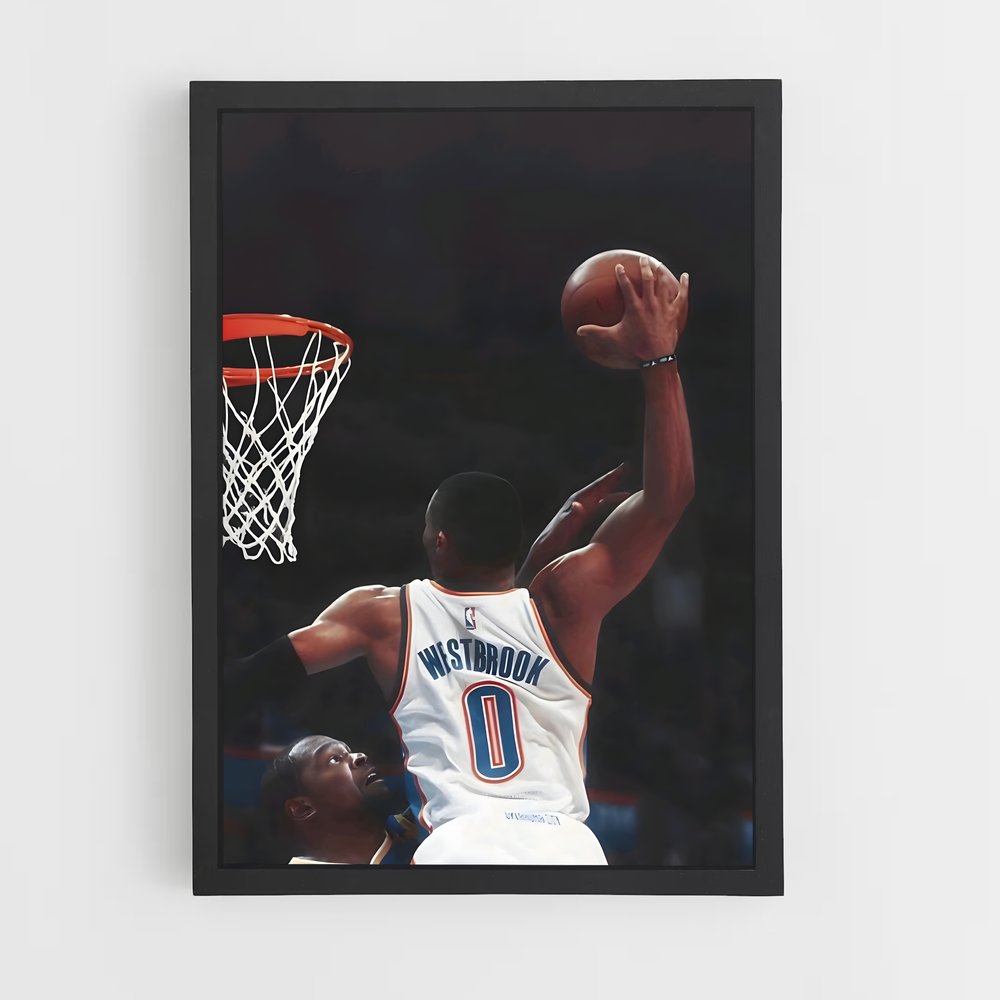 Poster Russell Westbrook Basket Ligne épurée – affiche Basketball (vue 2)